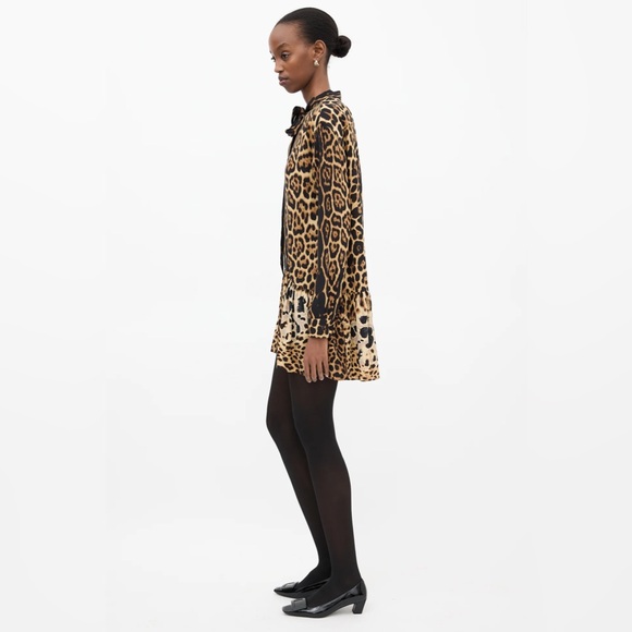 Yves Saint Laurent Animal Print Long Sleeve Dress - Picture 4 of 5